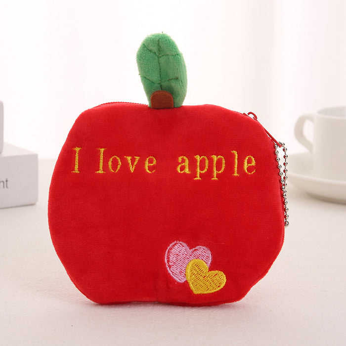 Wholesale Orange Pineapple Fruit Cute Cartoon Plush Coin Purse JDC-WT-SM007