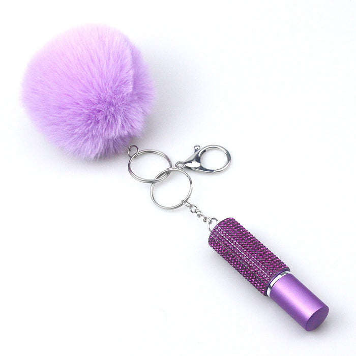 Wholesale Hair Ball Perfume Spray Diamond 2-Piece Keychain JDC-KC-TouMS082