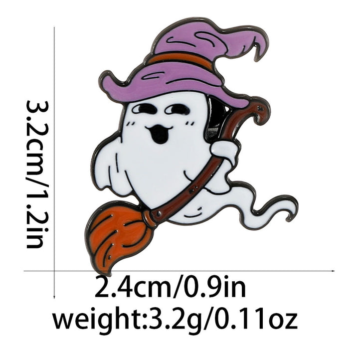 Wholesale Alloy Enamel Ghost Brooch Set Trendy Unisex Fashion Accessory
