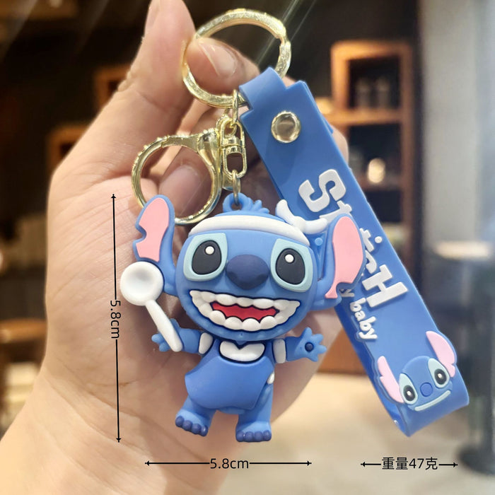 Wholesale  Soft glue  key chain pendant wholesale student bagkey chain