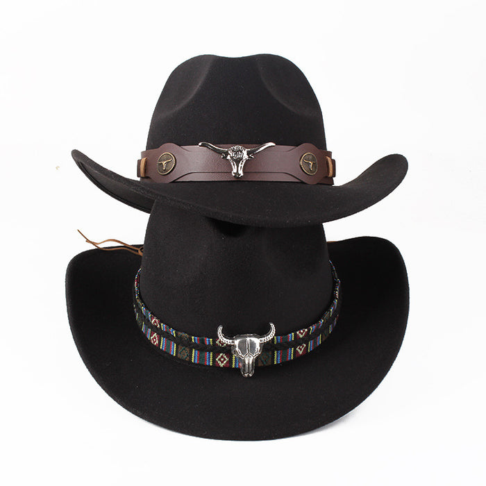 Wholesale Woolen Cowboy Hats for Men and Women Couples JDC-FH-DG017