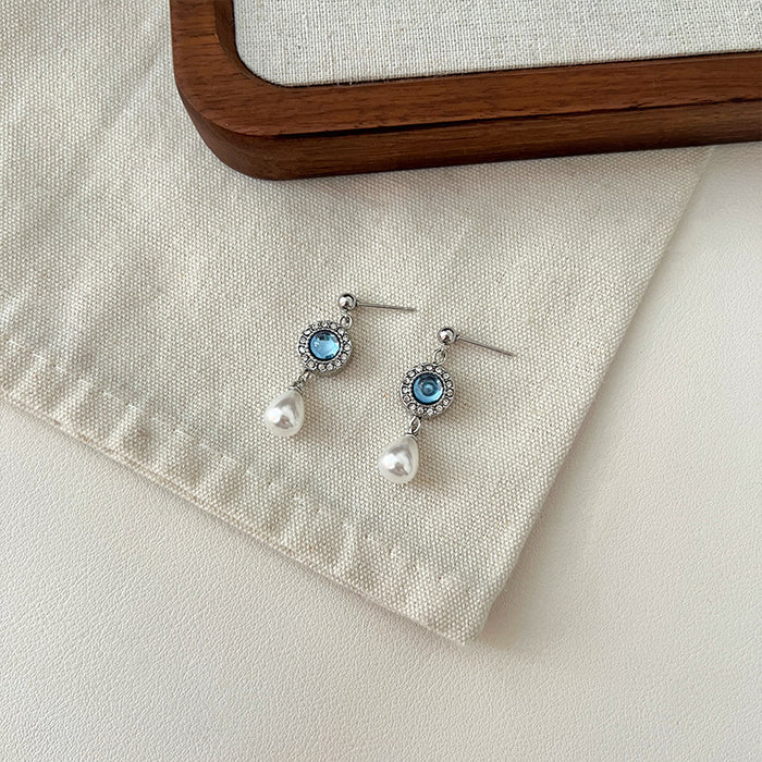 Wholesale Pearl necklace light luxury niche collarbone chain pearl earring necklace set combination