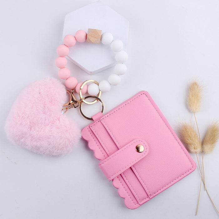 Wholesale  Cartoon Plush Love Card Bag Jewelry