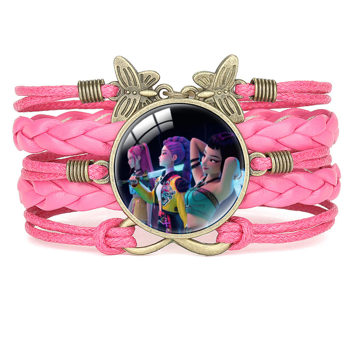 Wholesale KPOP Multi-Layer Cartoon Character Butterfly Combination Bracelet