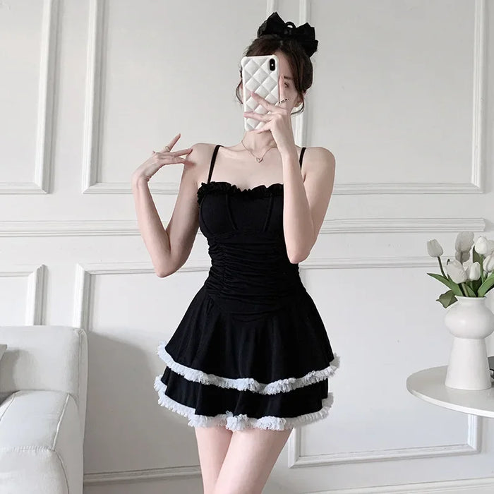 Wholesale Swimsuit hot spring belly covering one-piece vacation swimsuit