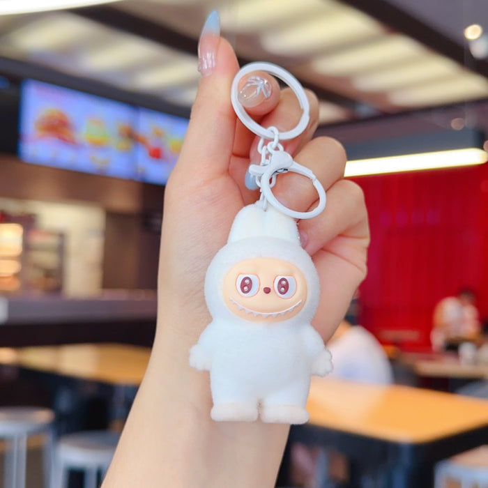 Wholesale 3D flocked cute cartoon keychain