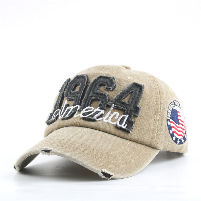 Wholesale Embroidered 1964 Washed Cotton Baseball Cap