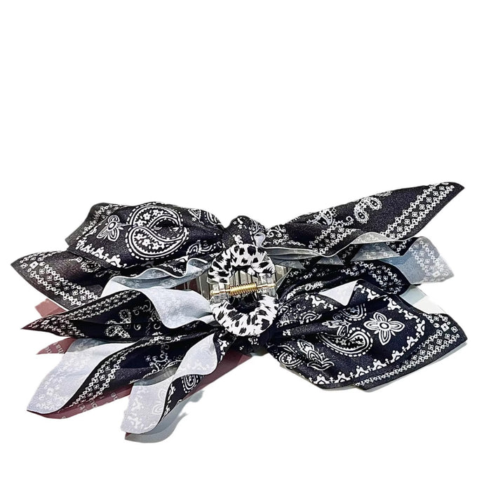 Wholesale double-sided cashew flower love clip bow hairpin summer holiday shark clip fashion ponytail clip