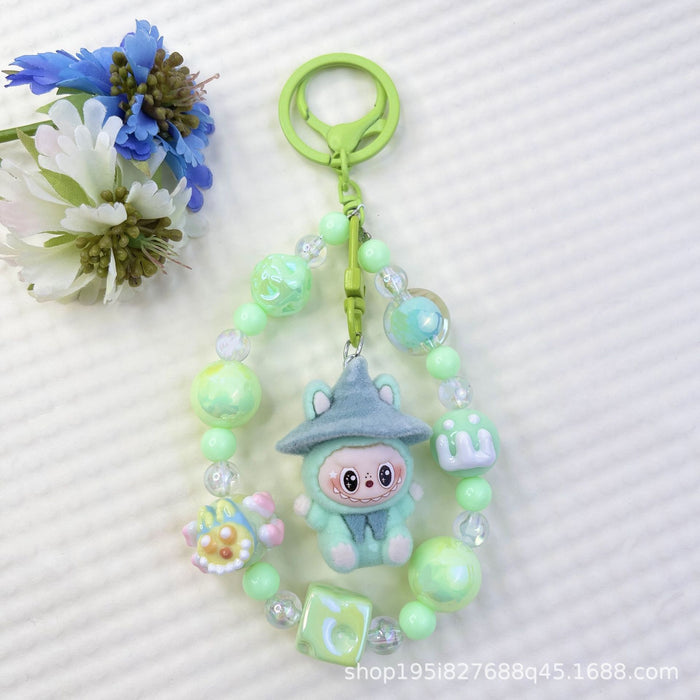 Wholesale New Flocked Wizard Plush Cute Phone Chain Keychain Bag Doll Pendant Accessories