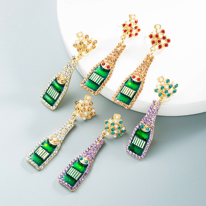 Wholesale Trendy and creative design, alloy inlaid with pearls and rhinestones, earrings and accessories