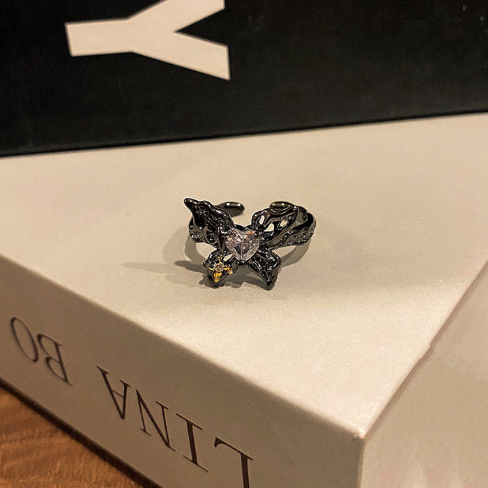 Wholesale Personalized and fashionable open-end ring, simple and niche food ring