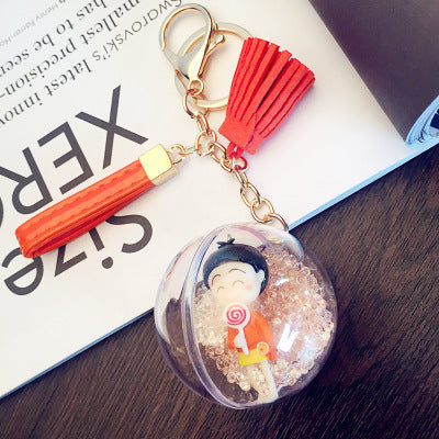 Space space gato muñeca gato llavero de cuero borlas de cuerda jdc-kc-weiy002