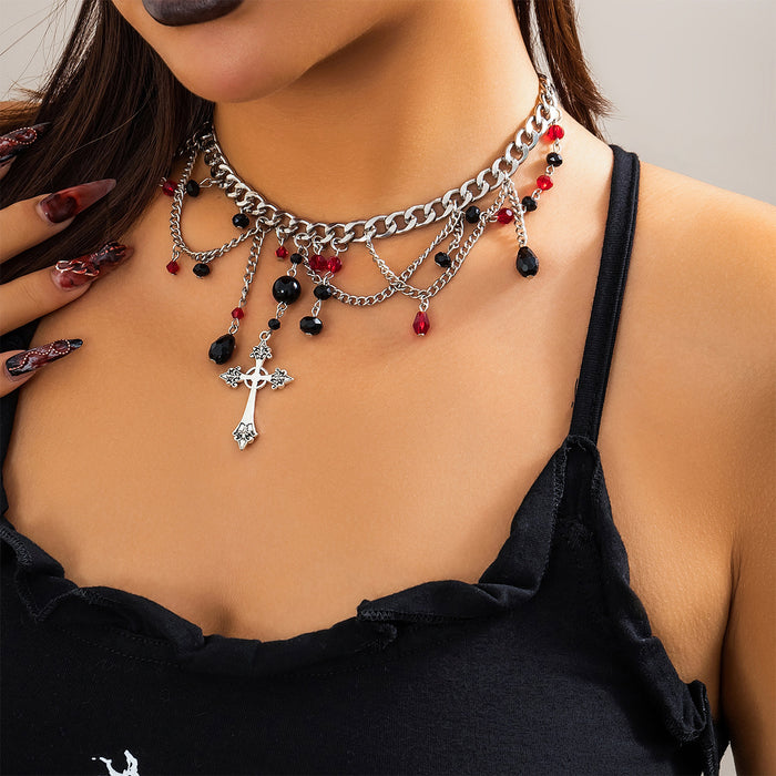 Wholesale Jewelry necklace, cross pendant, collarbone chain necklace, niche