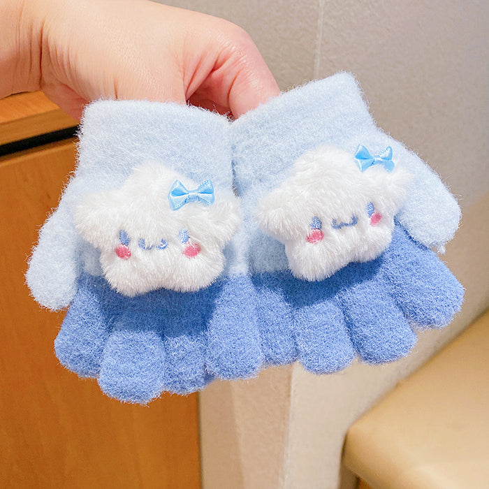 Wholesale Cartoon knitted children' s winter gloves
