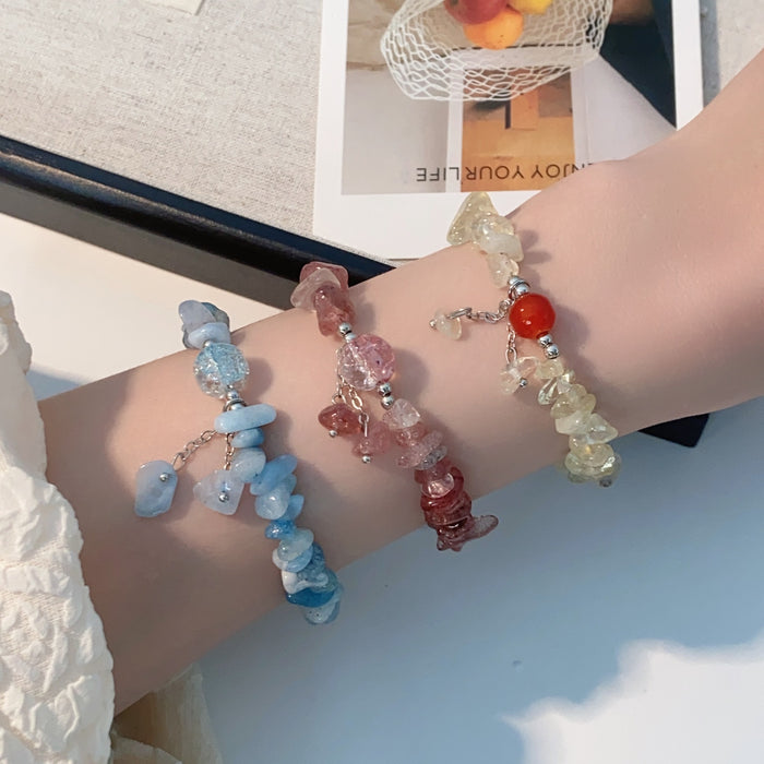 Wholesale Mori-style Gravel Beaded Bracelet for Women Ins Fresh Style Girlfriend Bracelet Niche All-match High-end Antique Bracelet for Summer