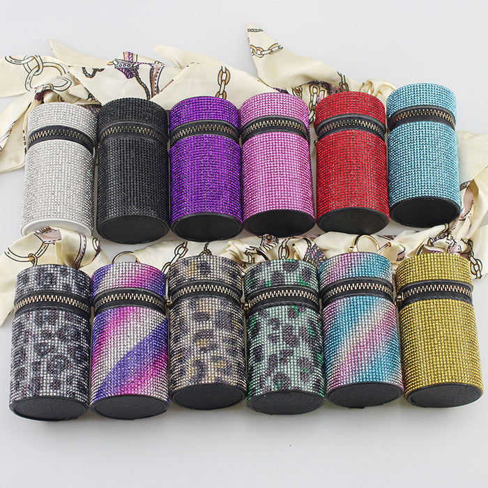 Wholesale Purple Rhinestone Lipstick Perfume Bottle Keychain Bag Charm Everyday Car Key Accessory