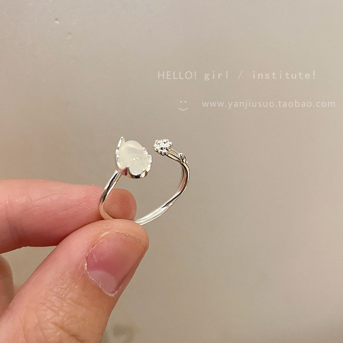 Wholesale Butterfly ring inlaid with zircon