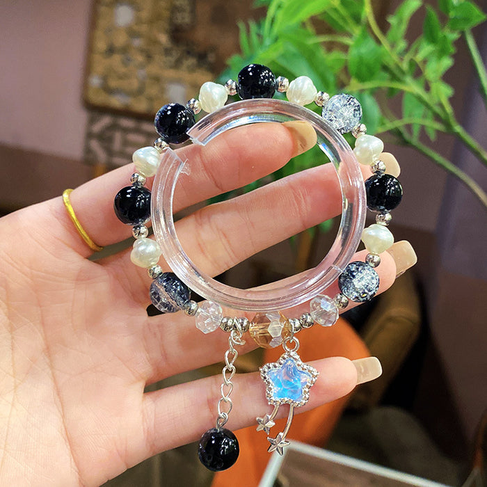 Wholesale Star Glass Bead Bracelet Chic Forest Sweet Theme Fashion Jewelry Accessory MOQ≥3