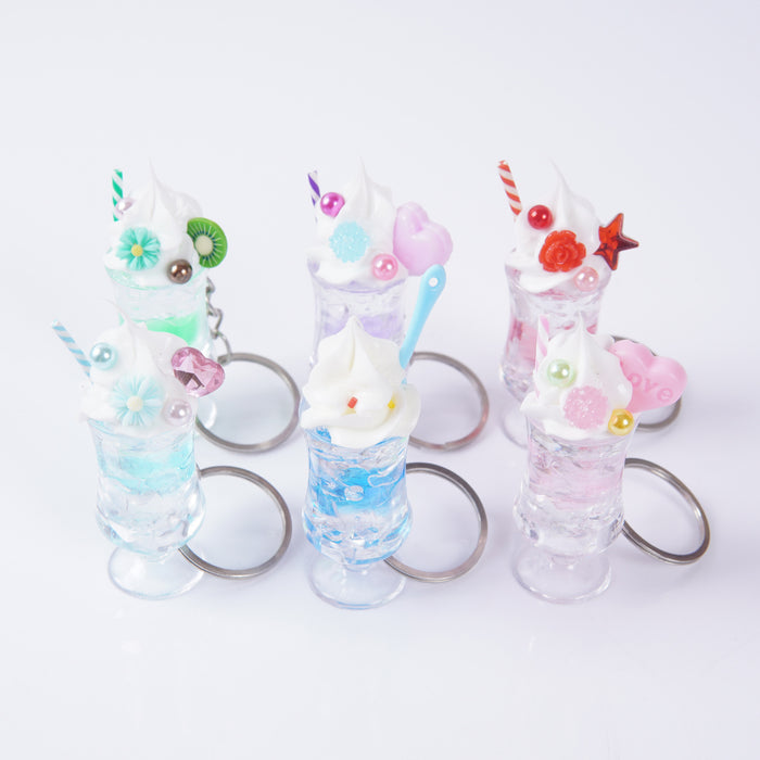 Wholesale Simulated Milk Tea Cup Pendant Fresh Style Keychain Bag Charm Modern Casual Accessory MOQ≥2