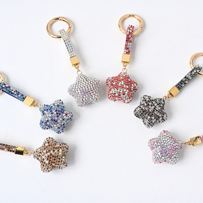 Wholesale Creative Diamond Star Keychains JDC-KC-JFan013