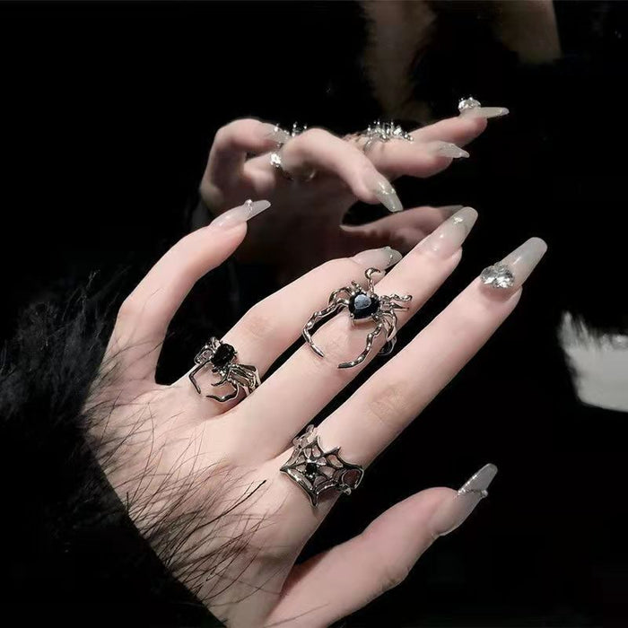 Wholesale Small niche design, open mouth personality ring, personality ring