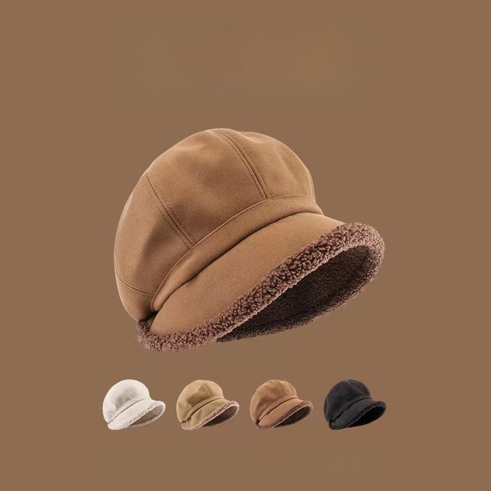 Wholesale Lamb Fleece Fisherman's Hat Versatile Ear Protection Warm and Velvet Hat Autumn and Winter