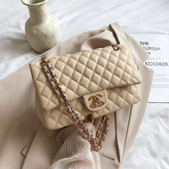 Wholesale Trendy Women' s PU Chain Crossbody Bag White Quilted ing Medium for Boutique