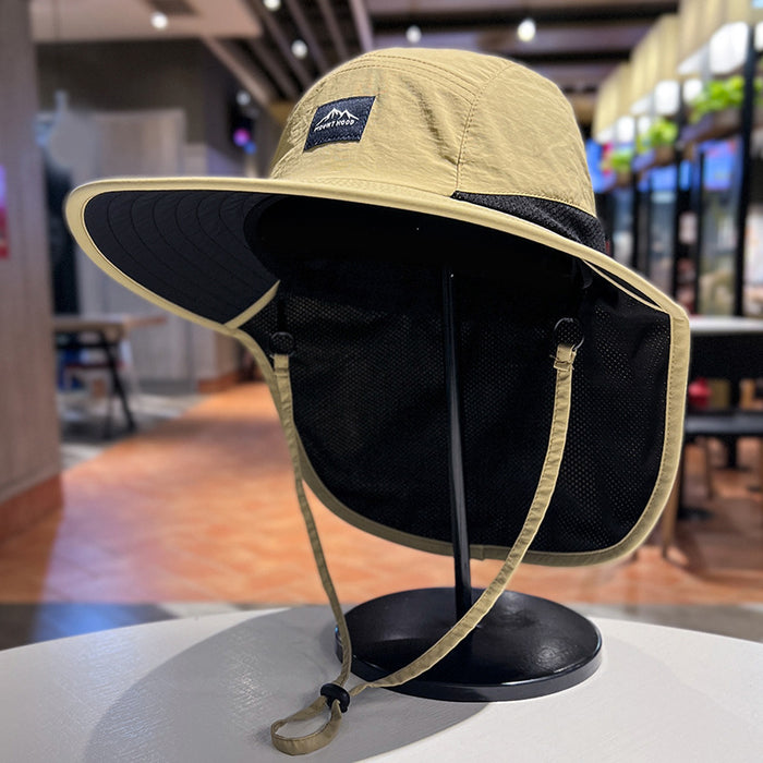 Wholesale Breathable Fisherman Hat Sun Protection with Drawstring Adjustable Men's Sun Hat