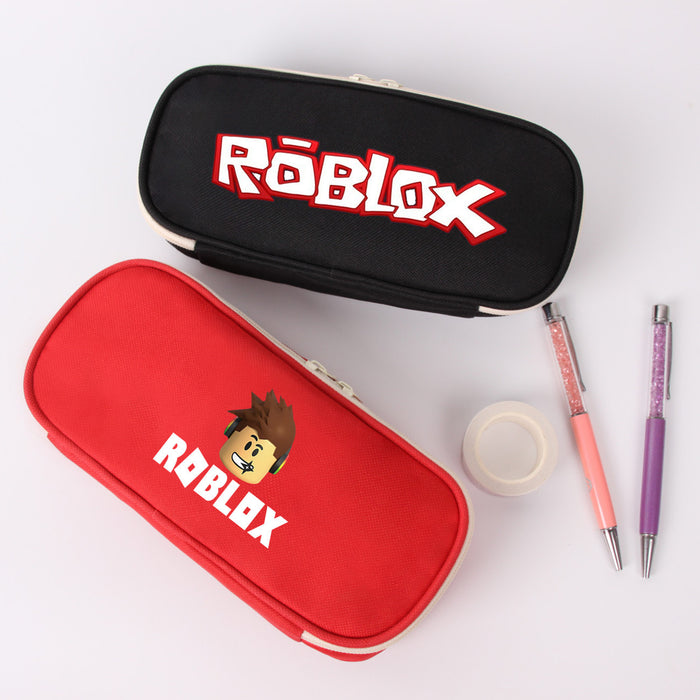 Wholesale ROBLOX Pencil Case Game Canvas Stationery Bag Coin Purse Zipper Pencil Case Student Storage Bag JDC-PB-WDM001