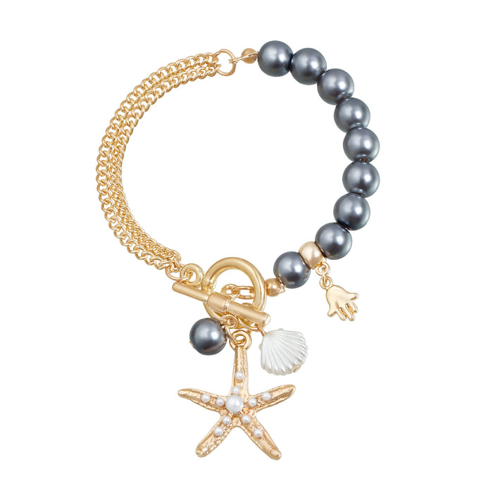 Wholesale Starfish Hand Palm Clavicle Necklace
