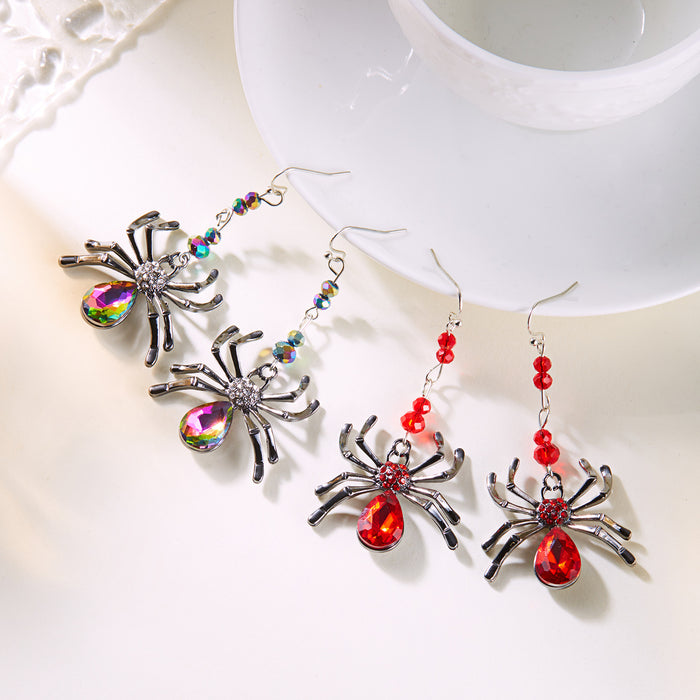 Wholesale Halloween Earrings Fashion Diamond Spider Earrings for Women