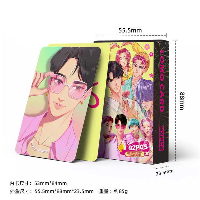 Wholesale 92 K-pop collectible photo cards mini stickers and LOMO cards