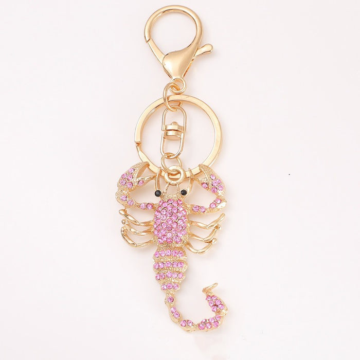 Wholesale Chic Rhinestone Keychain Zinc Alloy Bag Charm Gift