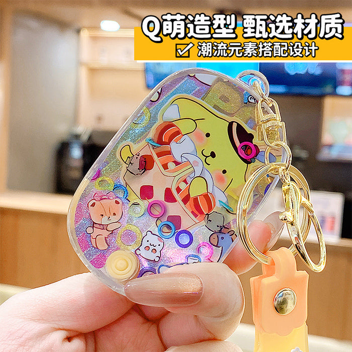 Wholesale Acrylic Double Button Water Dispenser Keychain - Bag Charm Gift