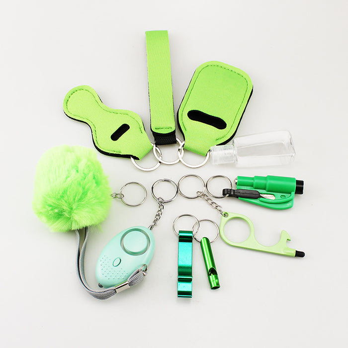 Wholesale White Neoprene 10 Piece Keychain Set Stylish Everyday Fashion Accessory