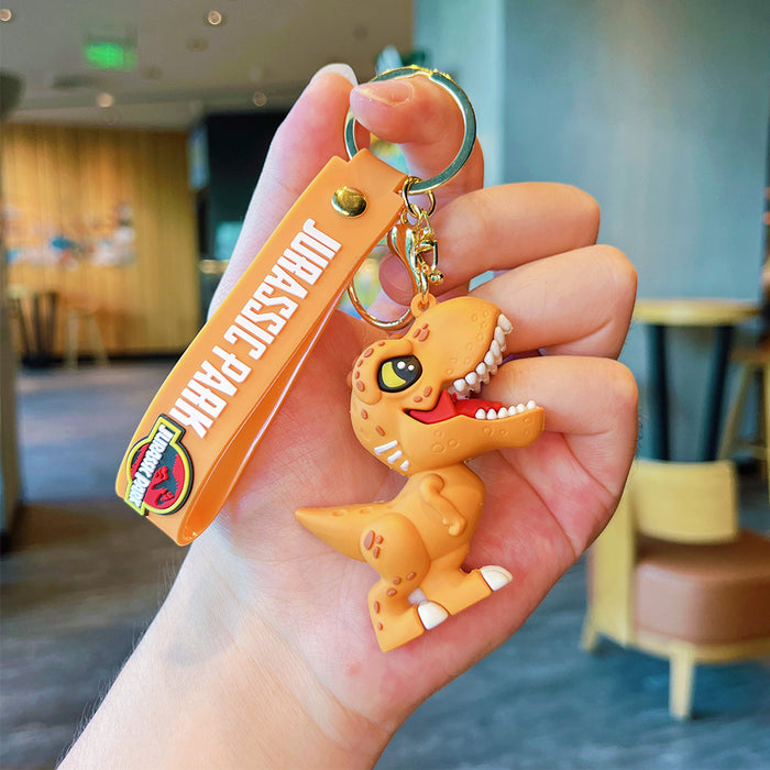 Wholesale Cartoon little dinosaur keychain doll car keychain souvenir school bag pendant small gift