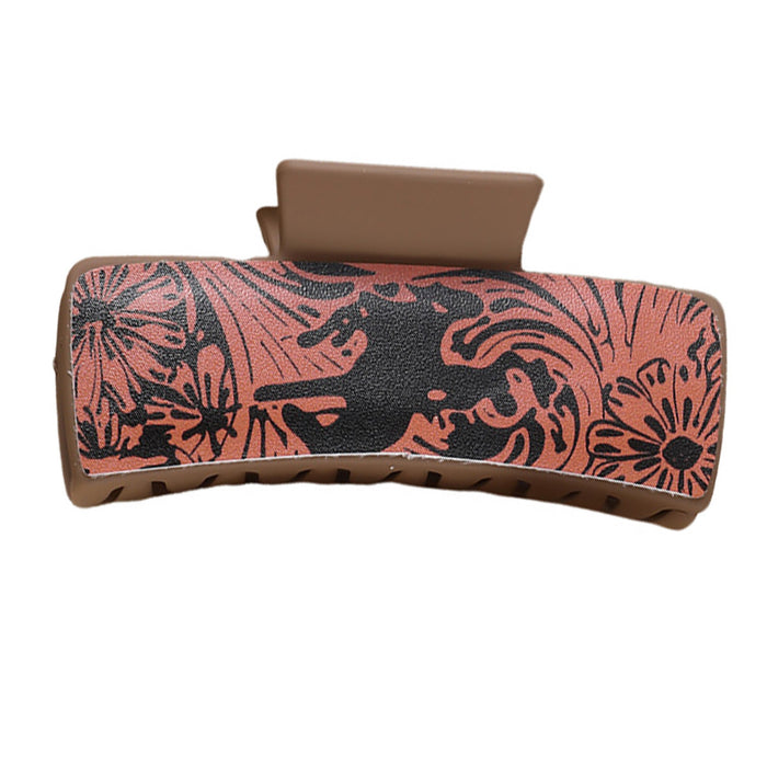 Wholesale multi-color red and black vortex flower square Hair Clips