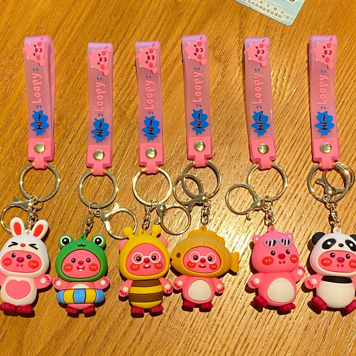 Wholesale Cartoon Silicone Doll Keychain JDC-KC-MingT249