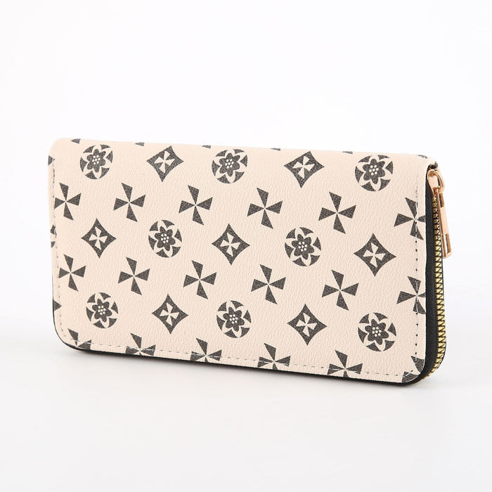 Wholesale PU Leather Long Wallet with Retro Print Design Large Capacity MOQ≥3