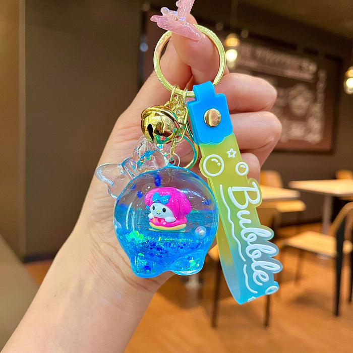 Wholesale Acrylic Cartoon Quicksand Bottle Keychain JDC-KC-JinM008