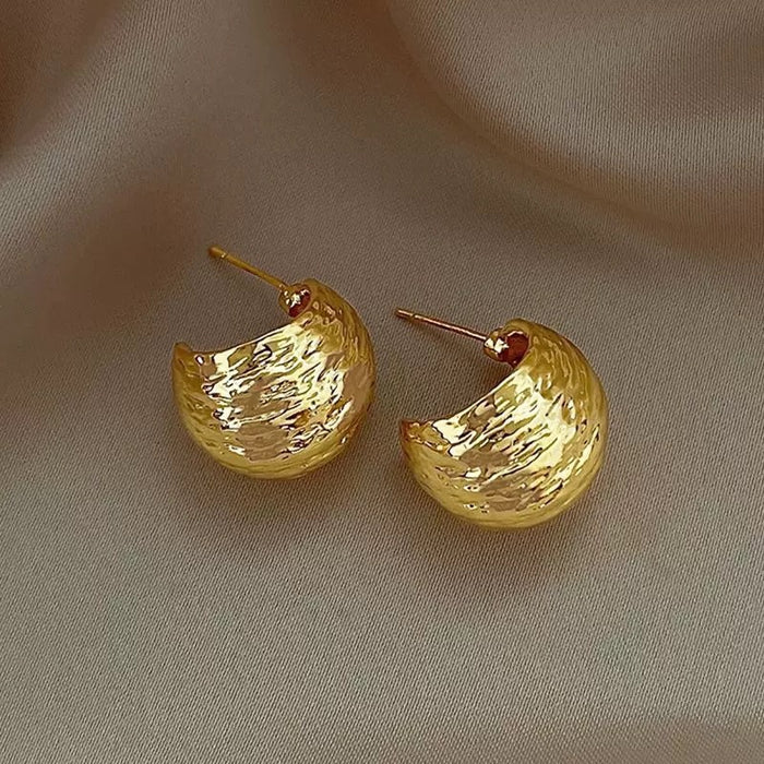 Wholesale Retro geometric metal earrings, earrings, niche feel, golden temperament, simple earrings, earrings