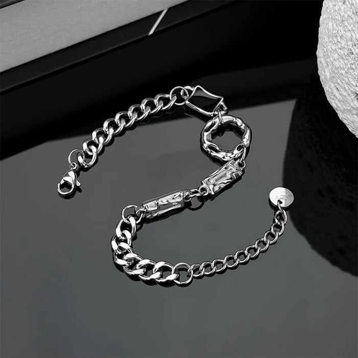 Wholesale Irregular circular zircon bracelet pieced together for light luxury