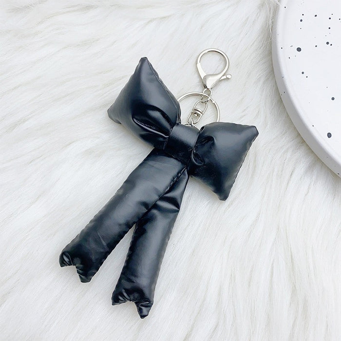 Wholesale  Simple Pink Plaid Bow Accessories Keychain