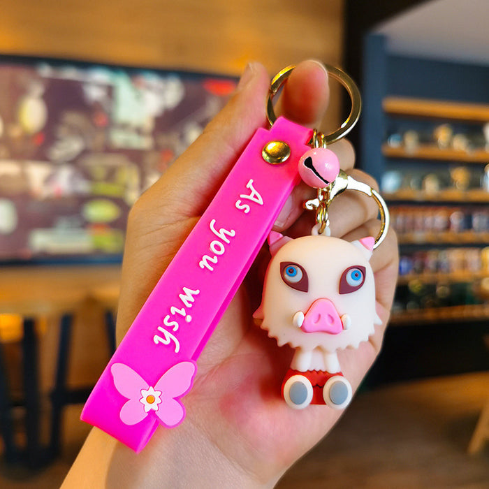 Wholesale Rubber Cartoon Doll Three-dimensional Keychain JDC-KC-Tingm098