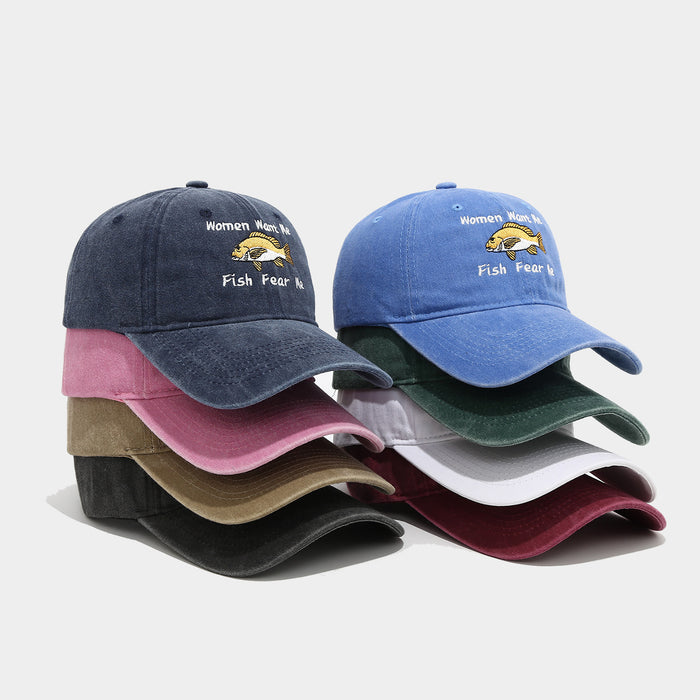 Wholesale Women' s embroidered baseball cap men' s fishing hat