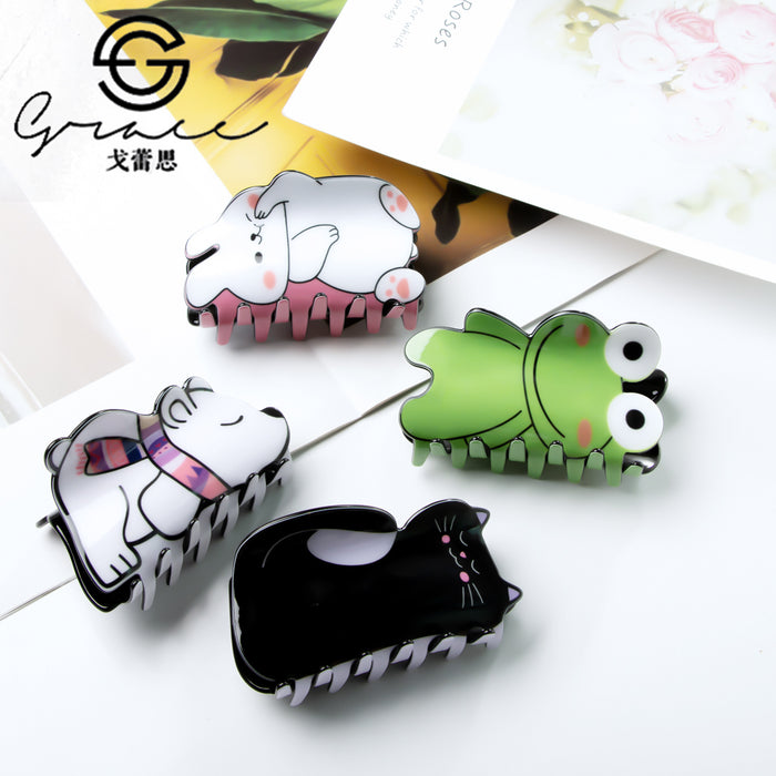 Wholesale Frog hairpin rabbit jewelry bear cartoon cute grip clip