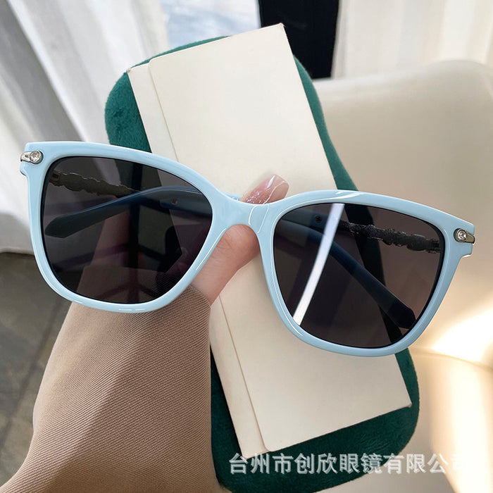 Wholesale Round frame diamond leg sunglasses, sun shading sunglasses