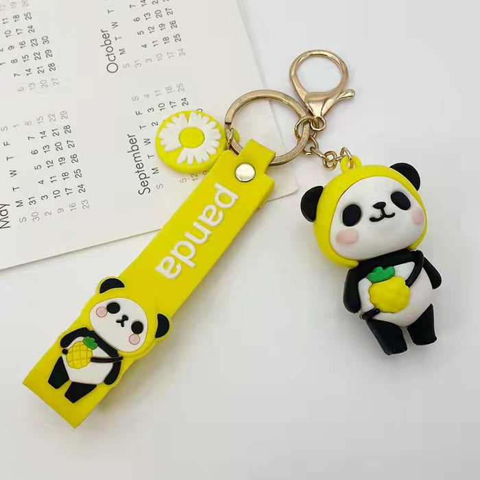 Wholesale Fruit Panda Keychain Pendant Creative Cartoon JDC-KC-ZT002