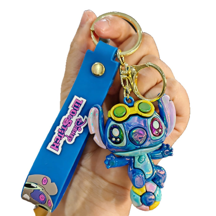 Wholesale Cute cartoon character costume-changing doll electroplated keychains