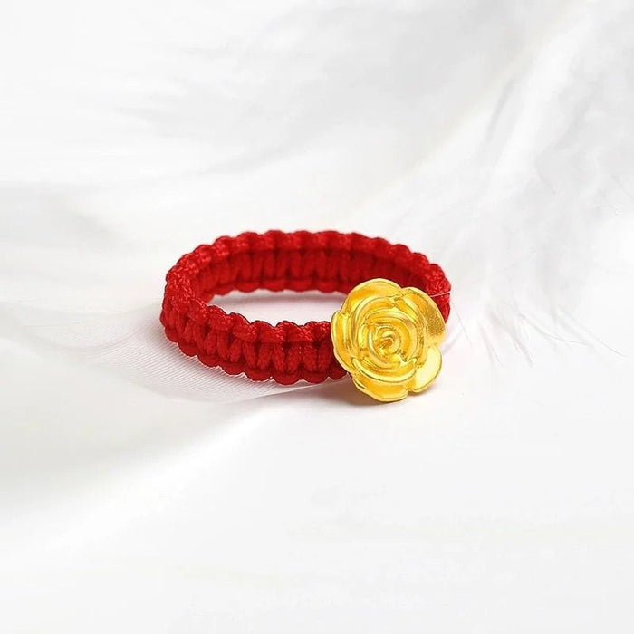 Wholesale Rose ring, adjustable weaving ring, simple temperament, student couple